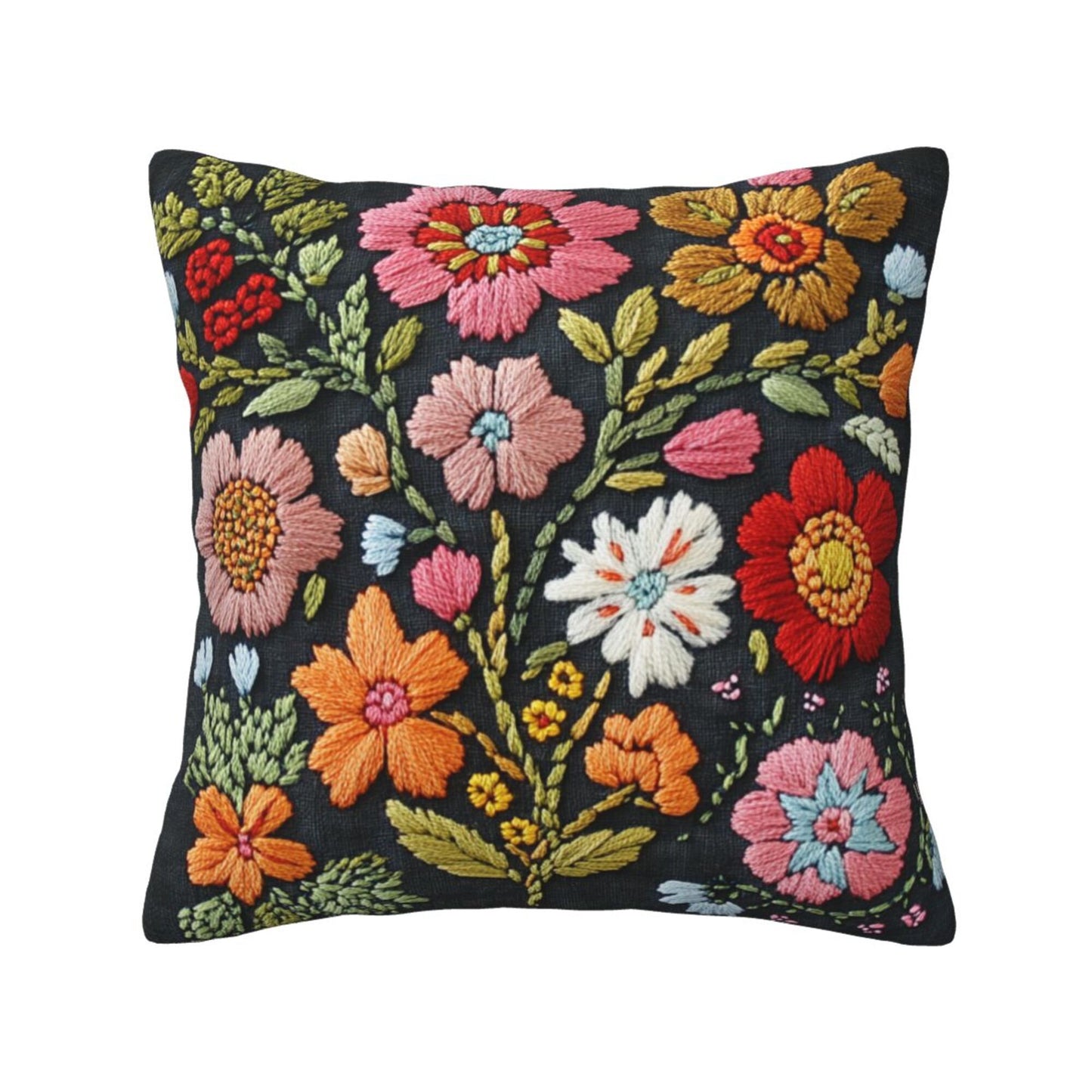 Colorful Embroidered Floral Style
