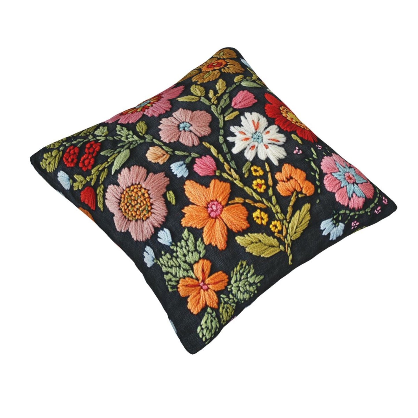 Colorful Embroidered Floral Style