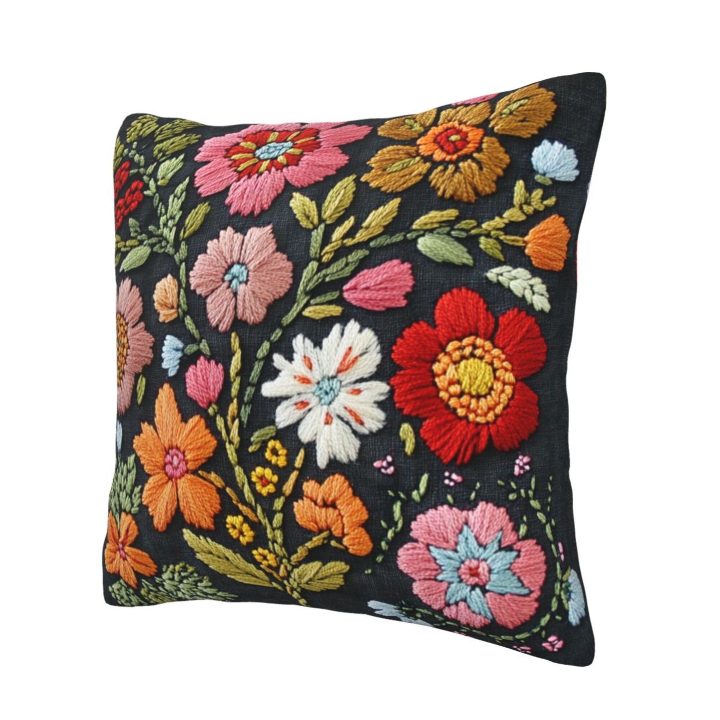 Colorful Embroidered Floral Style