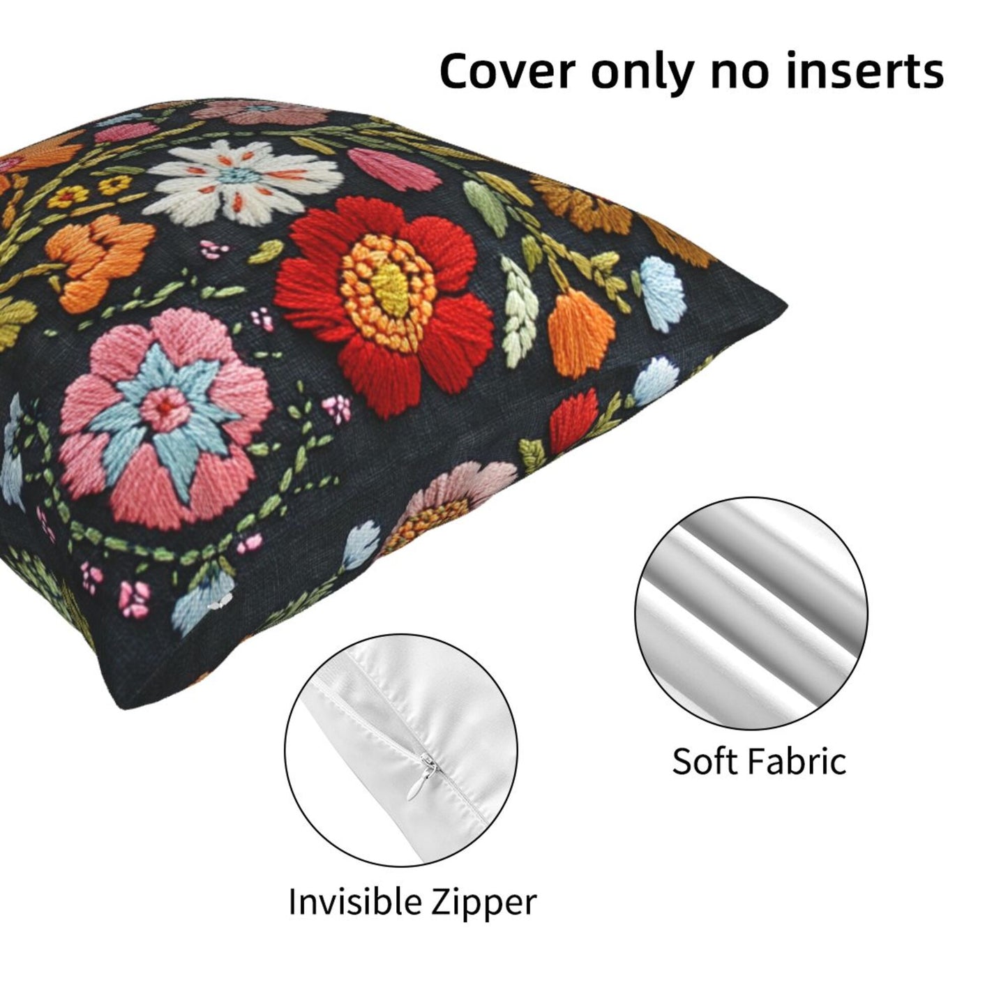 Colorful Embroidered Floral Style