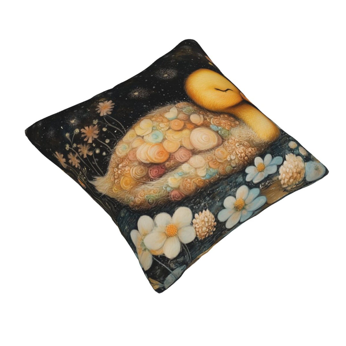 Fairy Dreams – Sleeping Duckling Illustrated Pillow Cover (18×18 inch)
