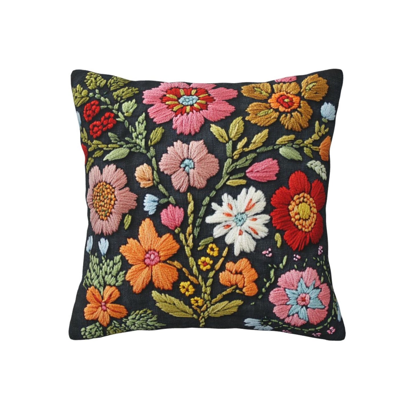 Colorful Embroidered Floral Style