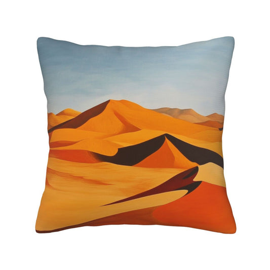 Abstract Desert Landscape Art Pillow Cover (18×18 Inch)