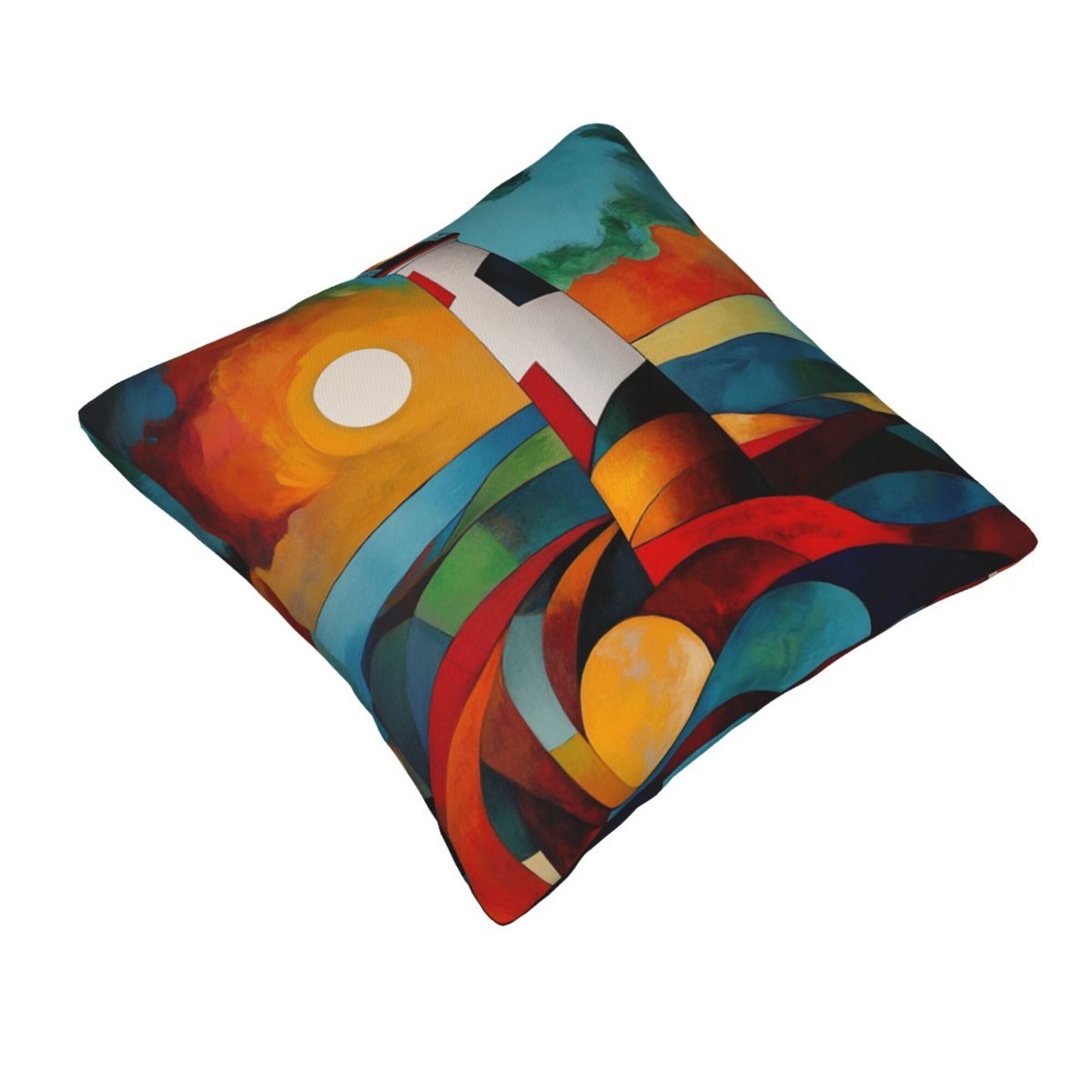 Abstract Lighthouse Sunset Pillow Cover (18×18 Inch)